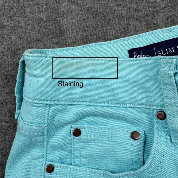 Boden Denim Teal Jeans Slim Straight Women 4R Nautical Minimalist Stylish *READ‎ - Picture 5 of 14